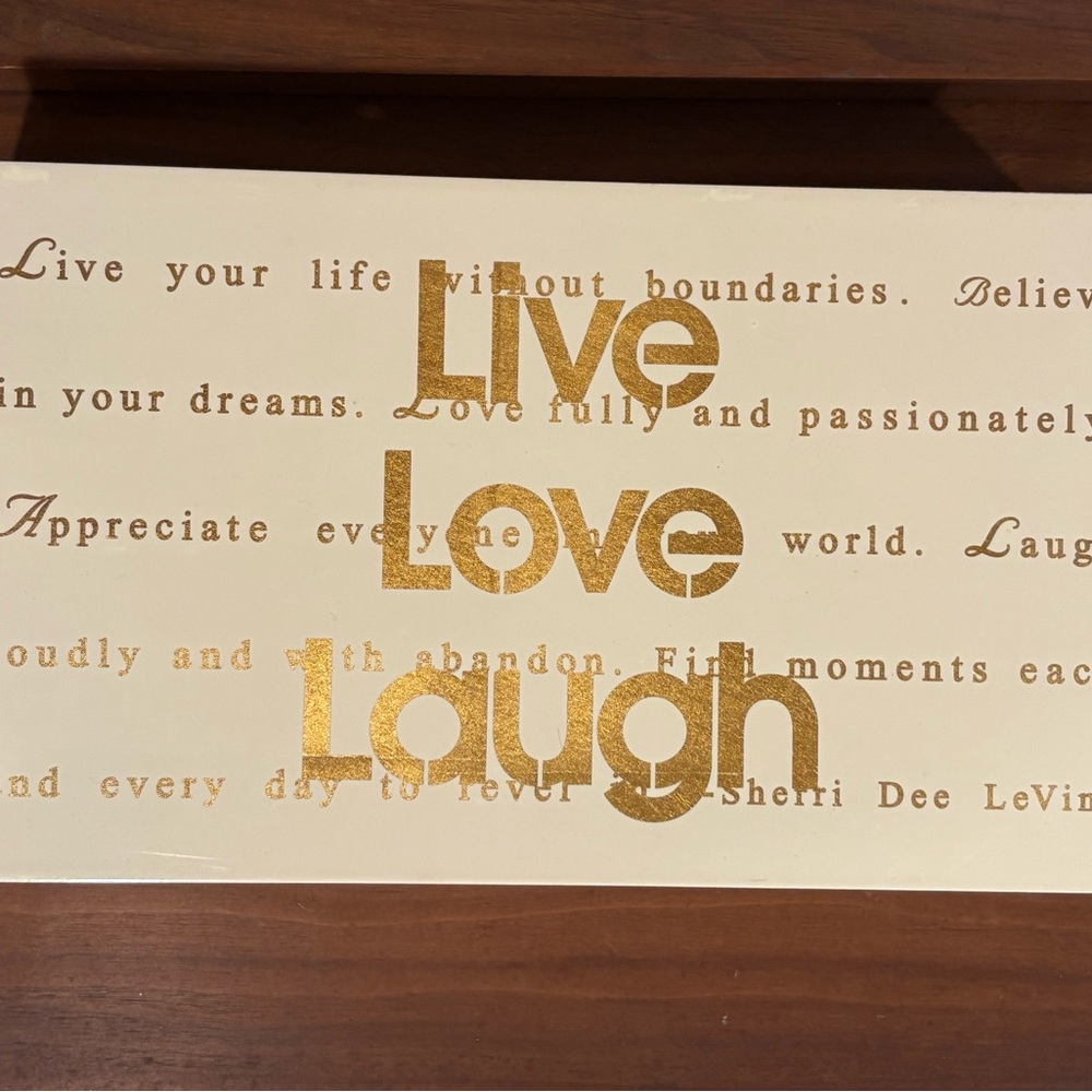 Target Gold and Ivory Enamel Hinged Felt Lined Jewelry Trinket Box